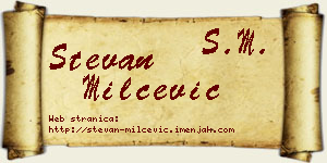 Stevan Milčević vizit kartica